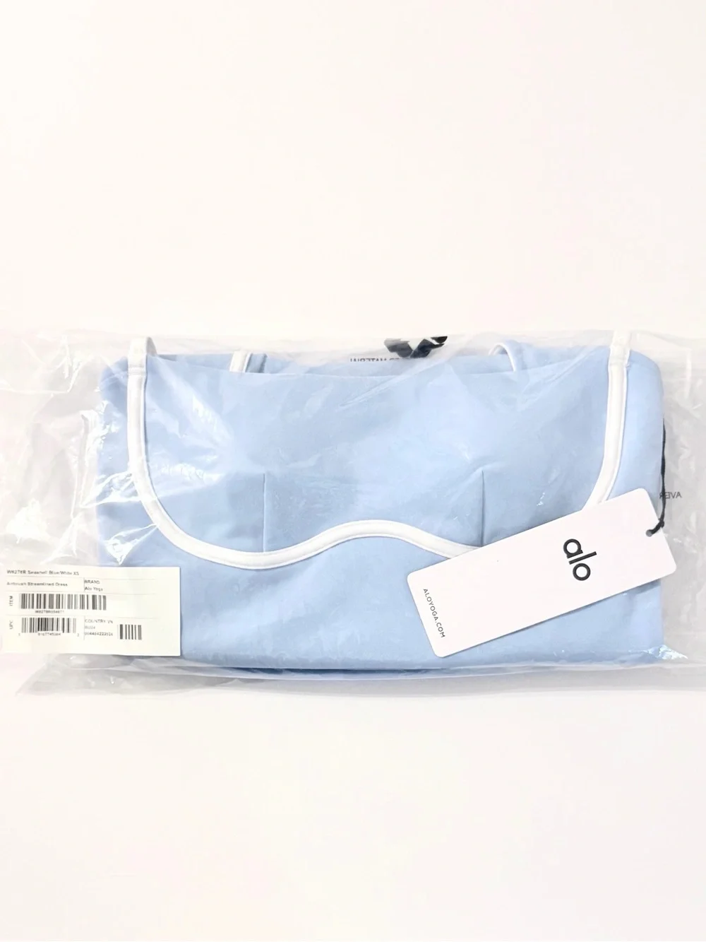 NWT ALO Airbrush Streamlined Dress • Seashell Blue • in Size X-Small • Brand New